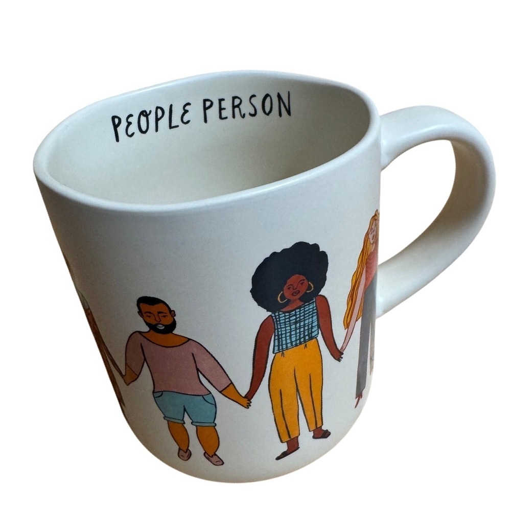 Opalhouse People Person Stoneware Mug Diverse Figures Unity Coffee Cup Cream